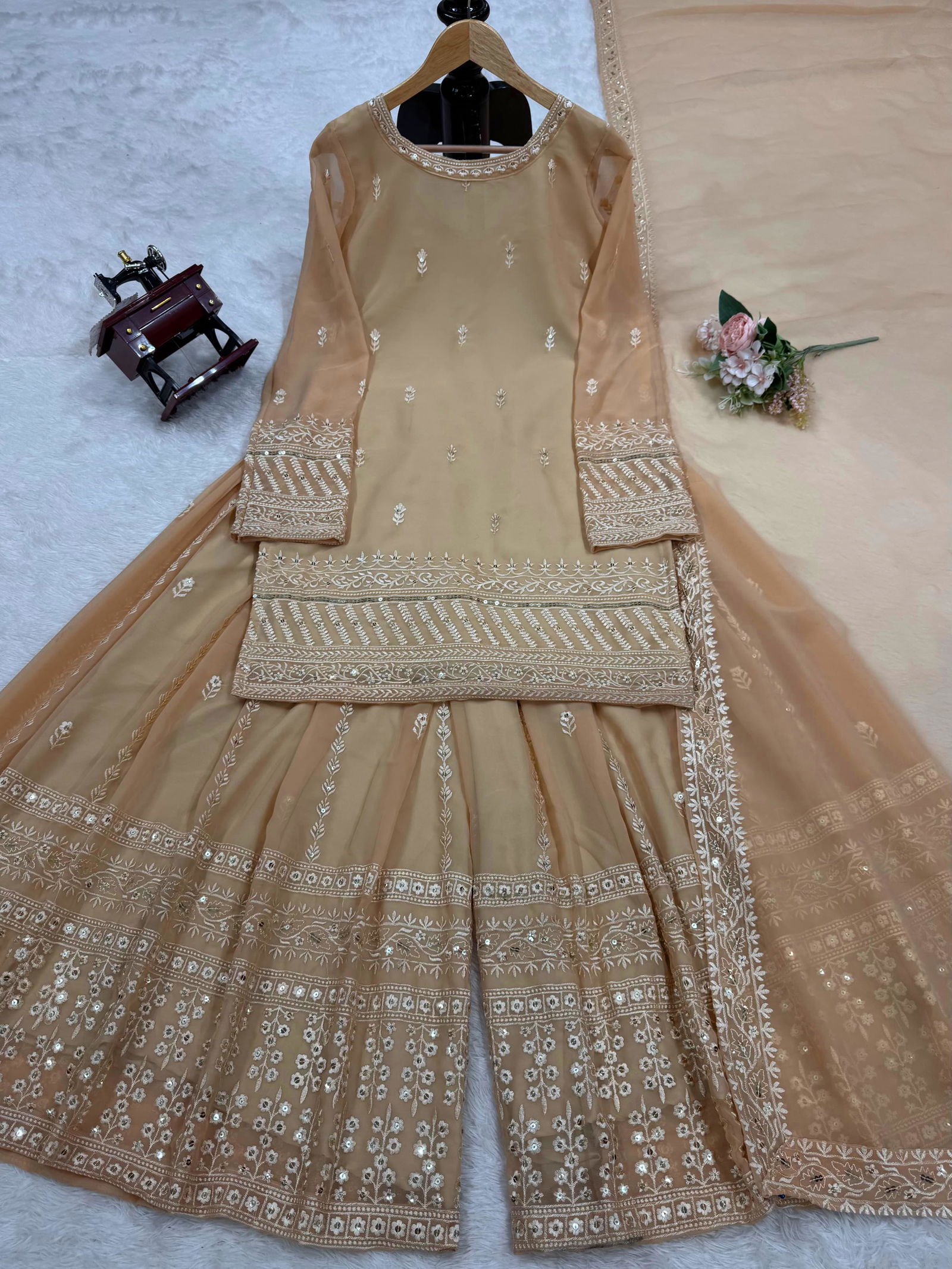 5814 HR Gorgette Pakistani Ready Made Salwar Suits Wholesale Price In Surat